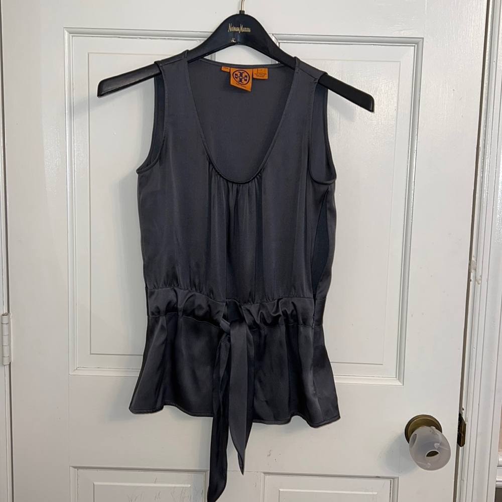 EUC Tory Burch Silk Scoop Neck Top Size 2